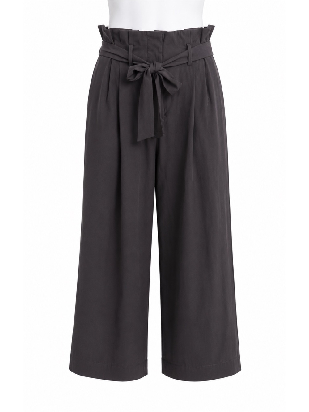 Size 8 Babaton Women’s Tie Waist Cropped Wide‎ Leg Pants Gray Purple